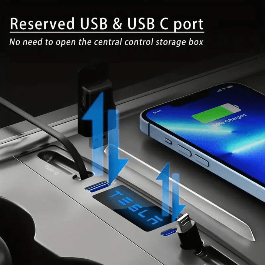 Model 3 & Y | Center Console Fast Charger - TTS Parts inc.