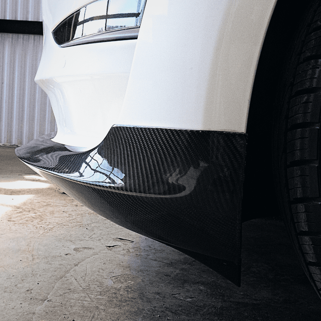 Model 3 (2018-2023) | Front lip en fibre de carbone style ES - TTS Parts inc.