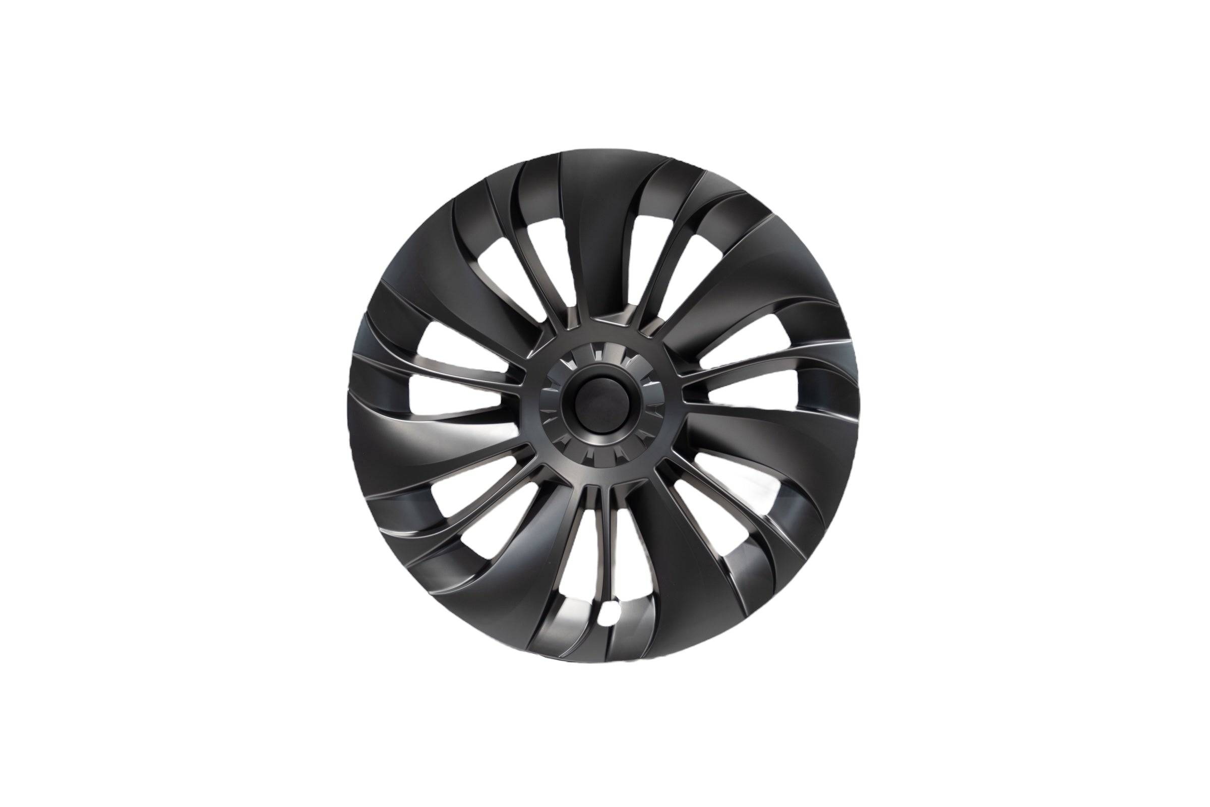 Model Y | 19-inch Whirlwind Matte Black Wheel Cover (Asymmetrical Model 1) - TTS Parts inc.
