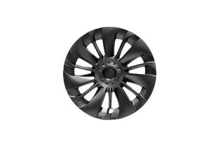 Model Y | 19-inch Whirlwind Matte Black Wheel Cover (Asymmetrical Model 1) - TTS Parts inc.
