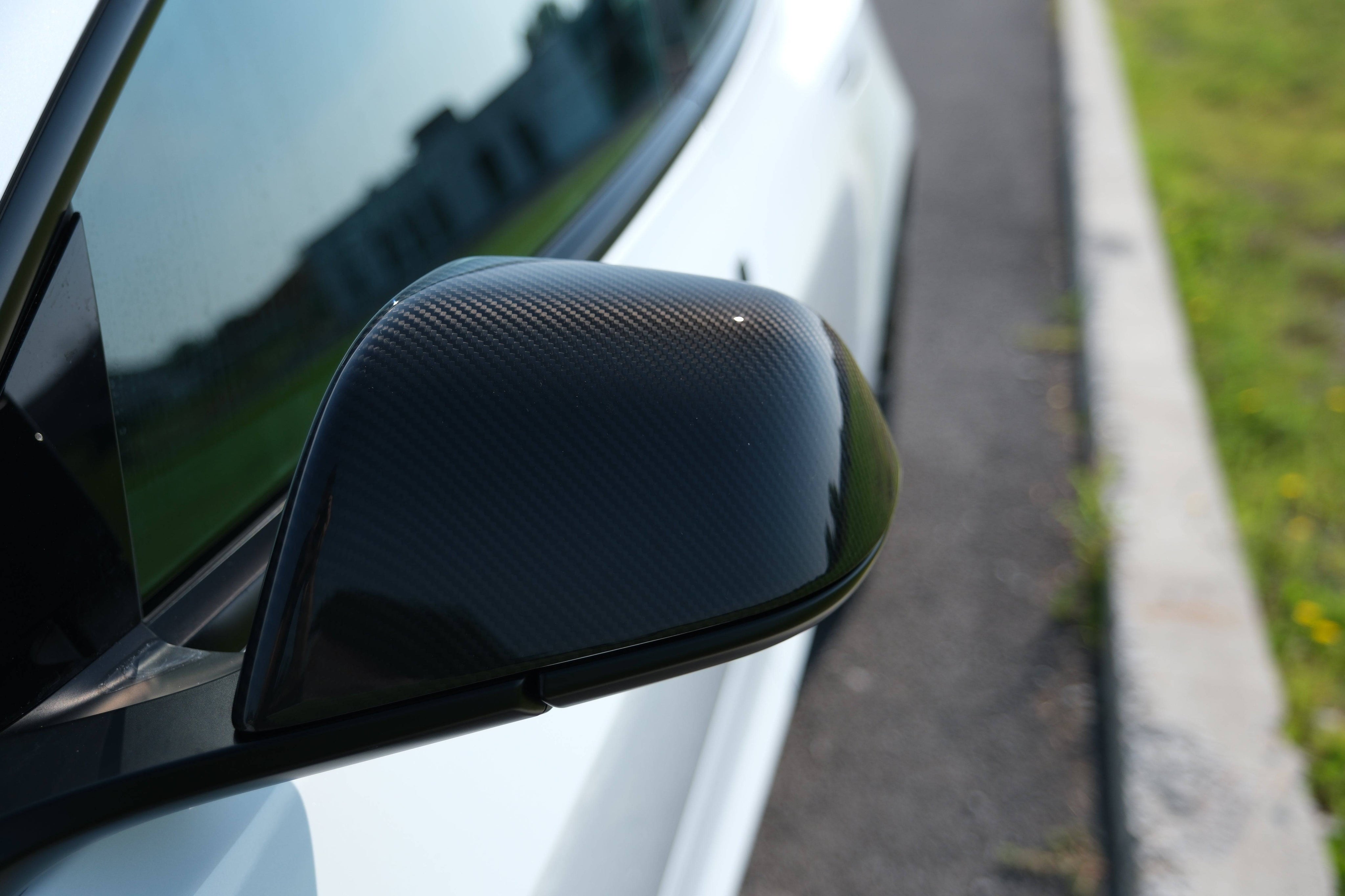 Model 3 (2018-2023) | Habillages de rétroviseur en fibre de carbone - TTS Parts inc.