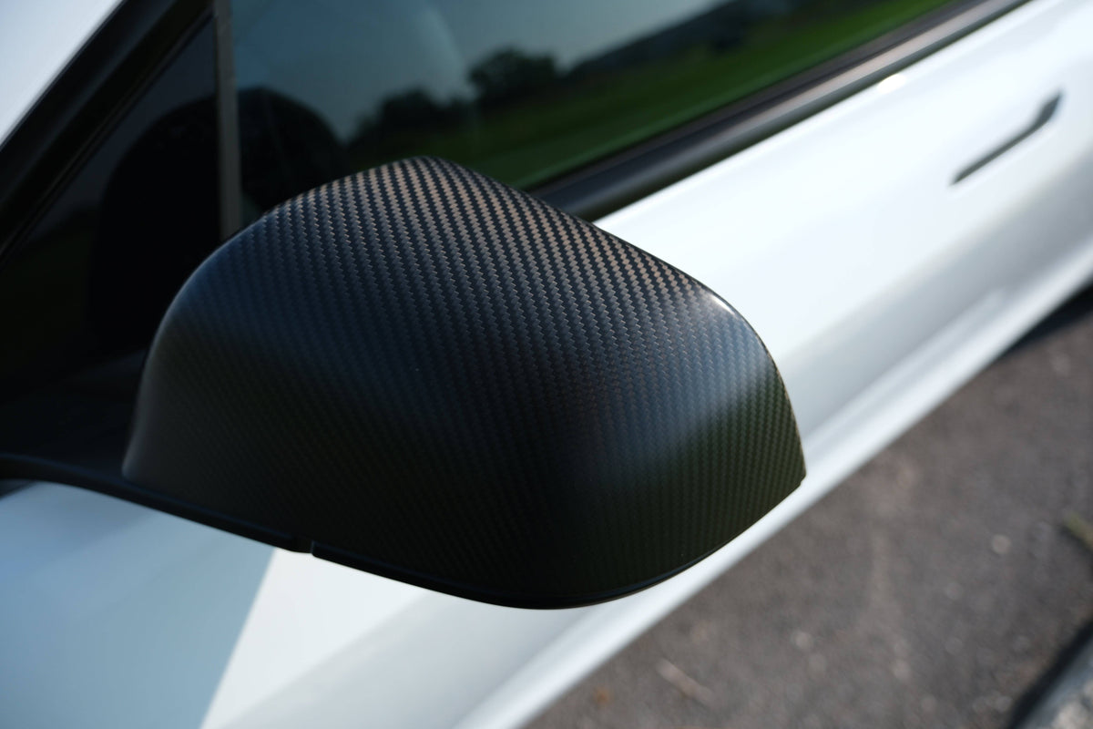 Model 3 (2018-2023) | Habillages de rétroviseur en fibre de carbone - TTS Parts inc.