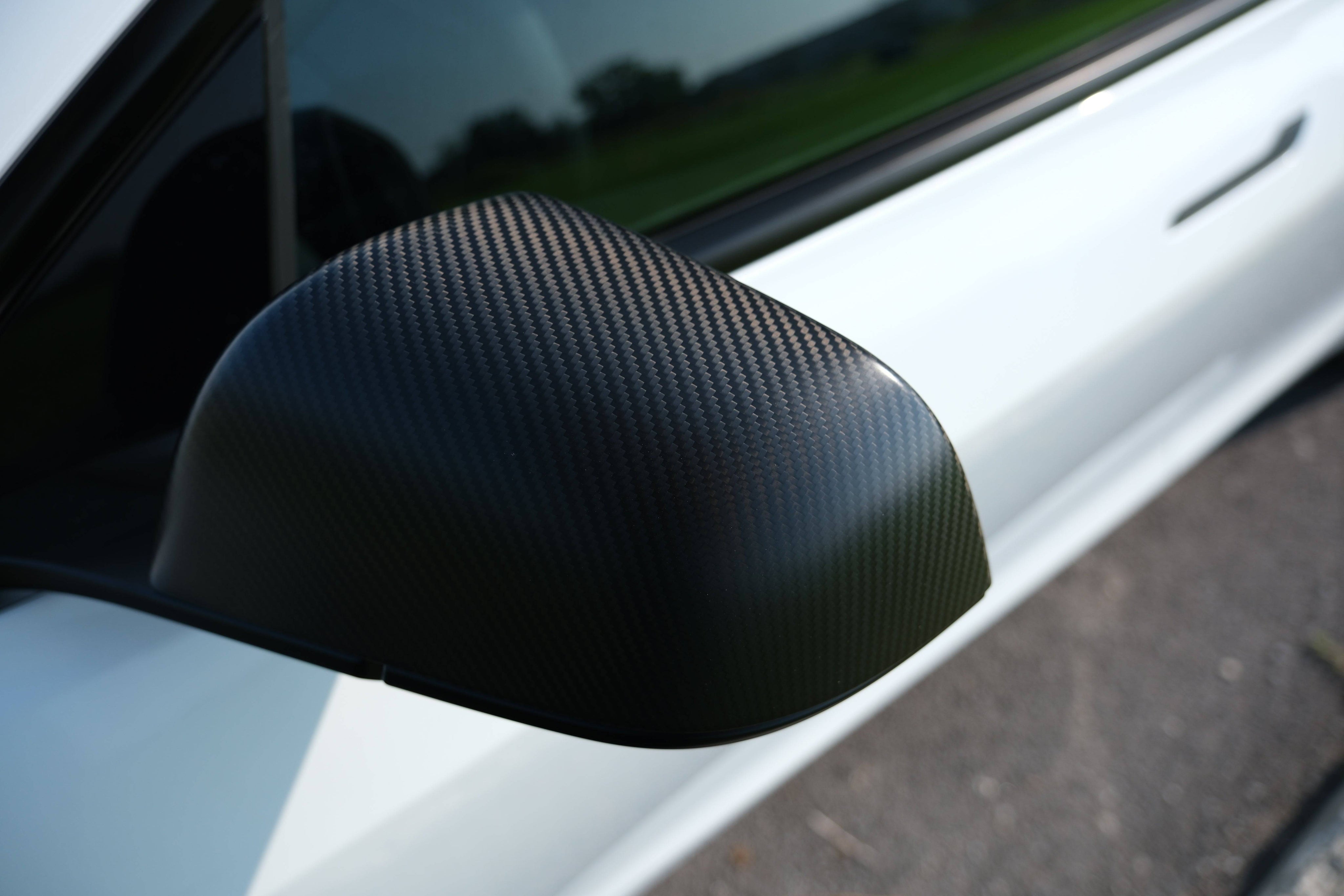 Model 3 (2018-2023) | Habillages de rétroviseur en fibre de carbone - TTS Parts inc.