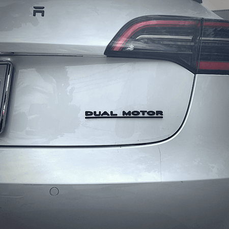 TESLA DUAL MOTOR Badges | Tesla Model 3 & Y - The Tesla Stop