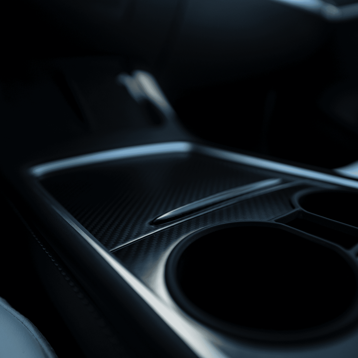 Carbon Fiber Console | Tesla Model 3 (2018-2023) & Y (2021+) - The Tesla Stop