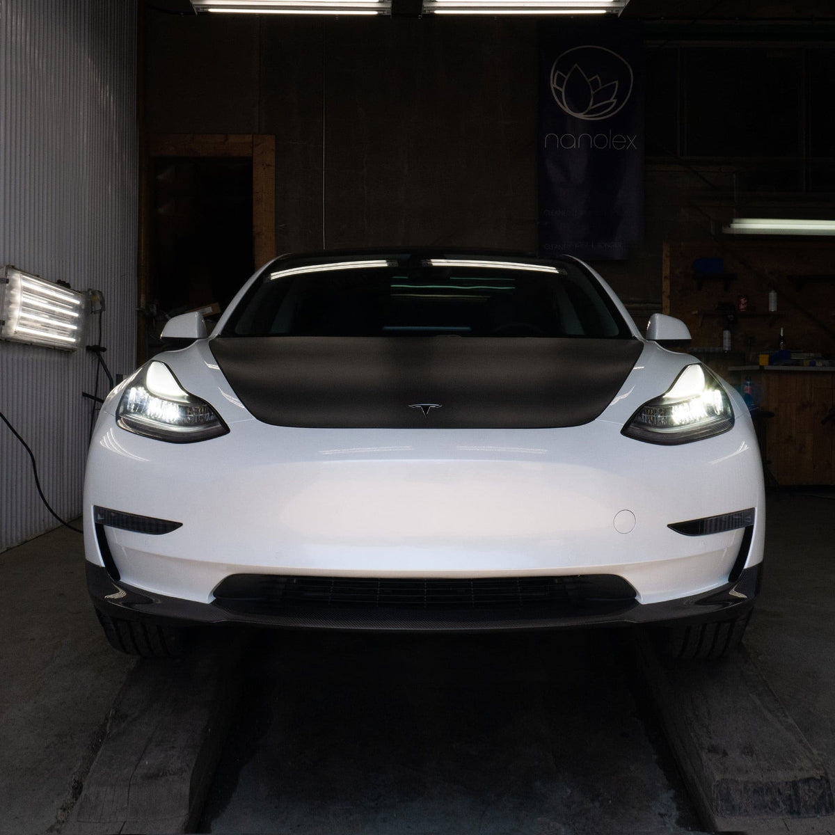 Carbon Fiber Front Lip Spoiler style ES | Tesla Model 3 (2018-2023) - The Tesla Stop