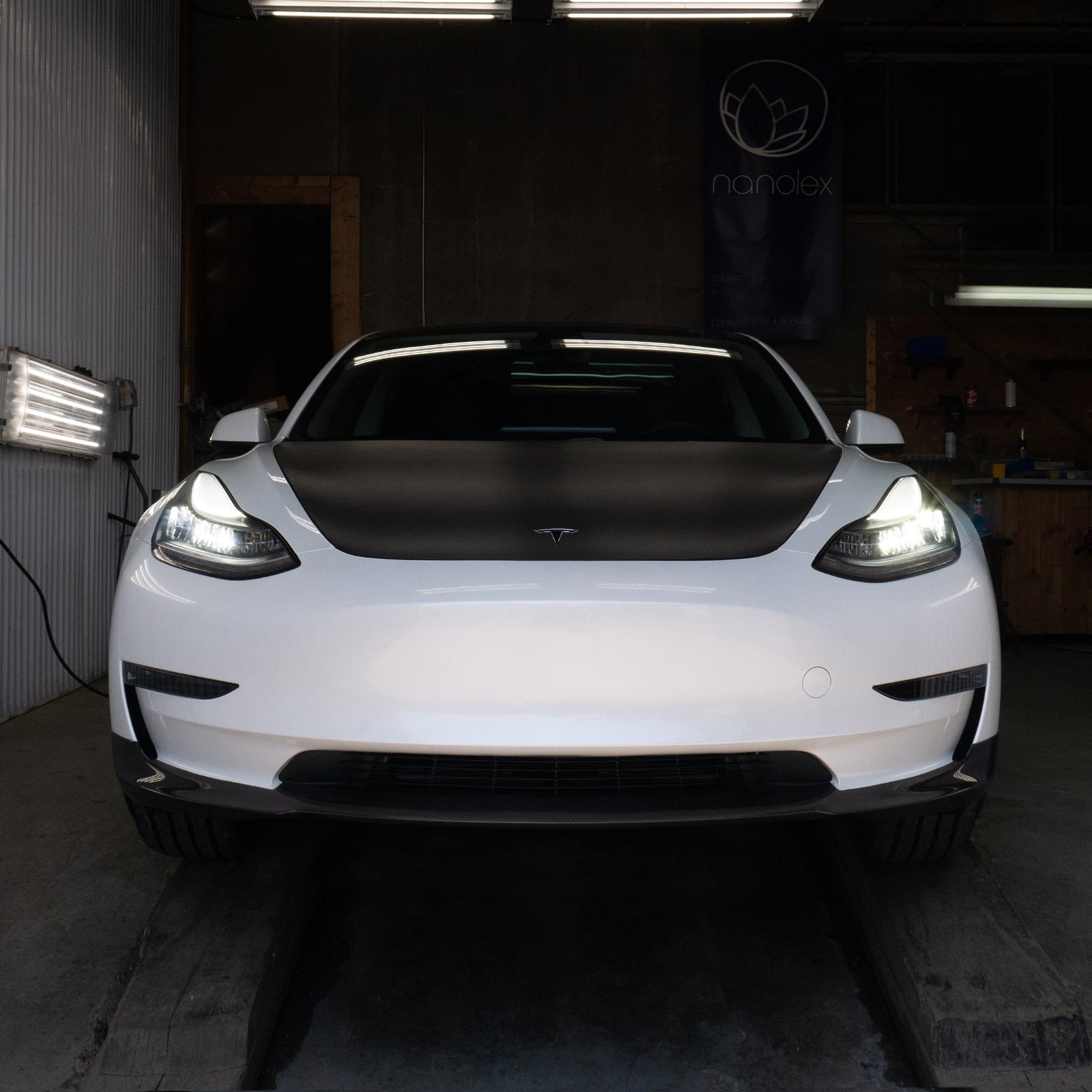 Carbon Fiber Front Lip Spoiler style ES | Tesla Model 3 (2018-2023) - The Tesla Stop