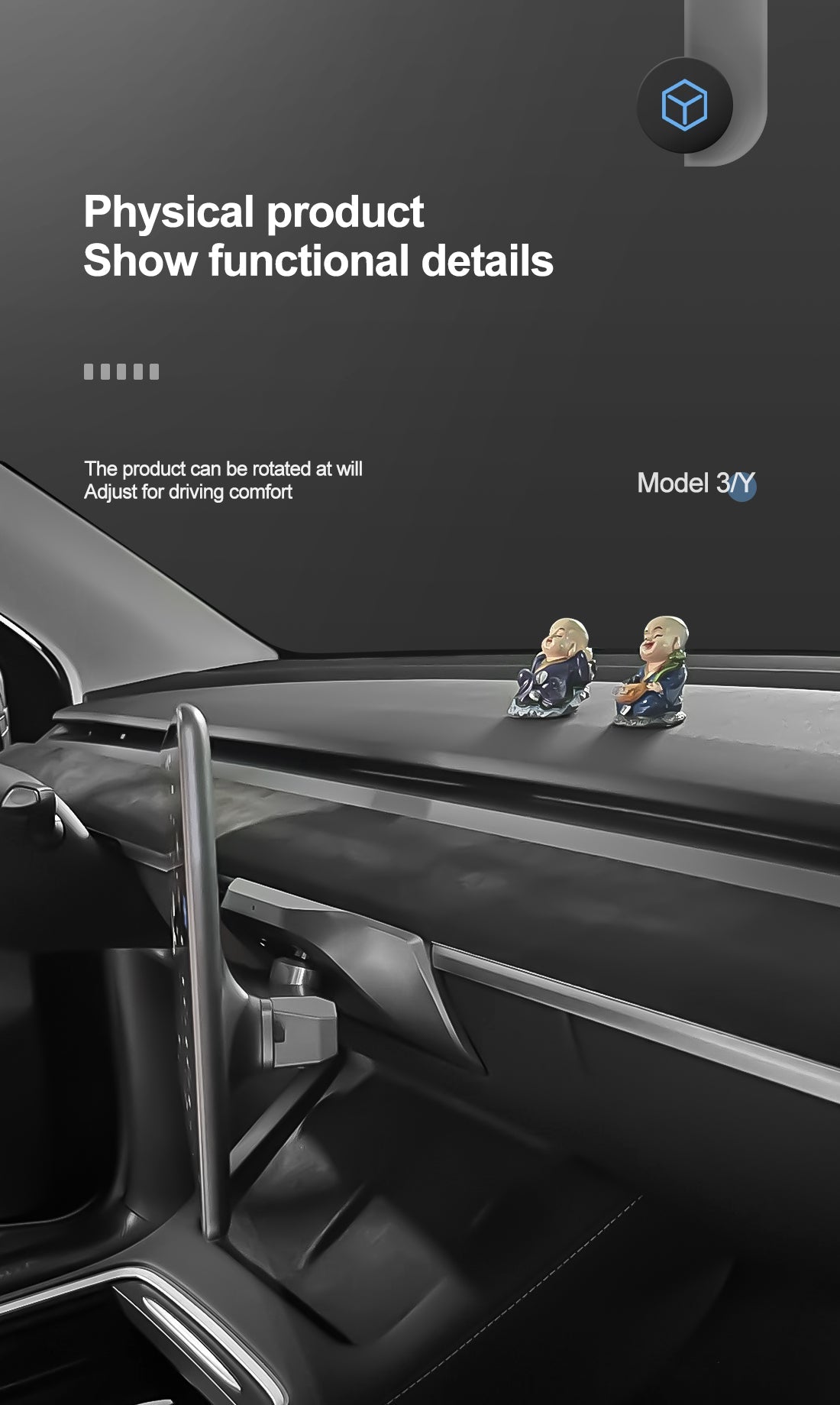 Screen Swivel Tilt Mount 4 Direction Turn | Tesla Model Y & 3 (2018-2023 Models) - The Tesla Stop