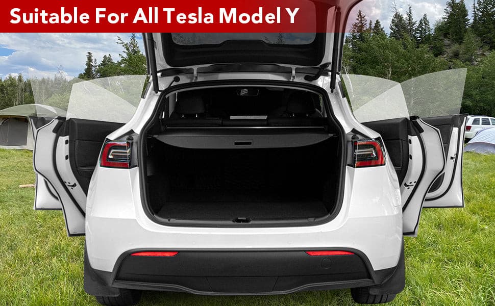 Retractable Cargo Cover Rear Trunk | Tesla Model Y (2020-2023) - The Tesla Stop