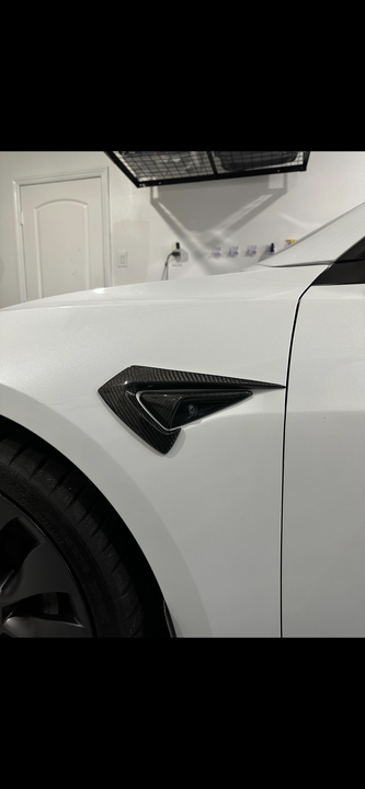 CMST Carbon Fiber Fender Trim | Tesla Model 3 (2018-2023) - The Tesla Stop