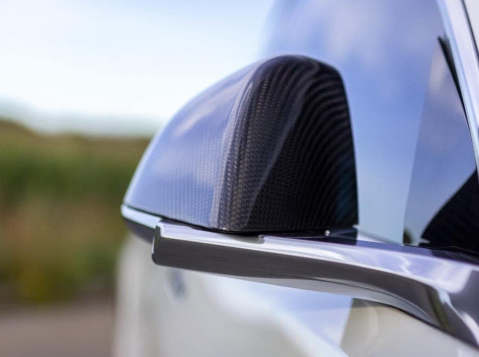 Carbon Fiber Mirror Caps | Tesla Model 3 (2018-2023) - The Tesla Stop